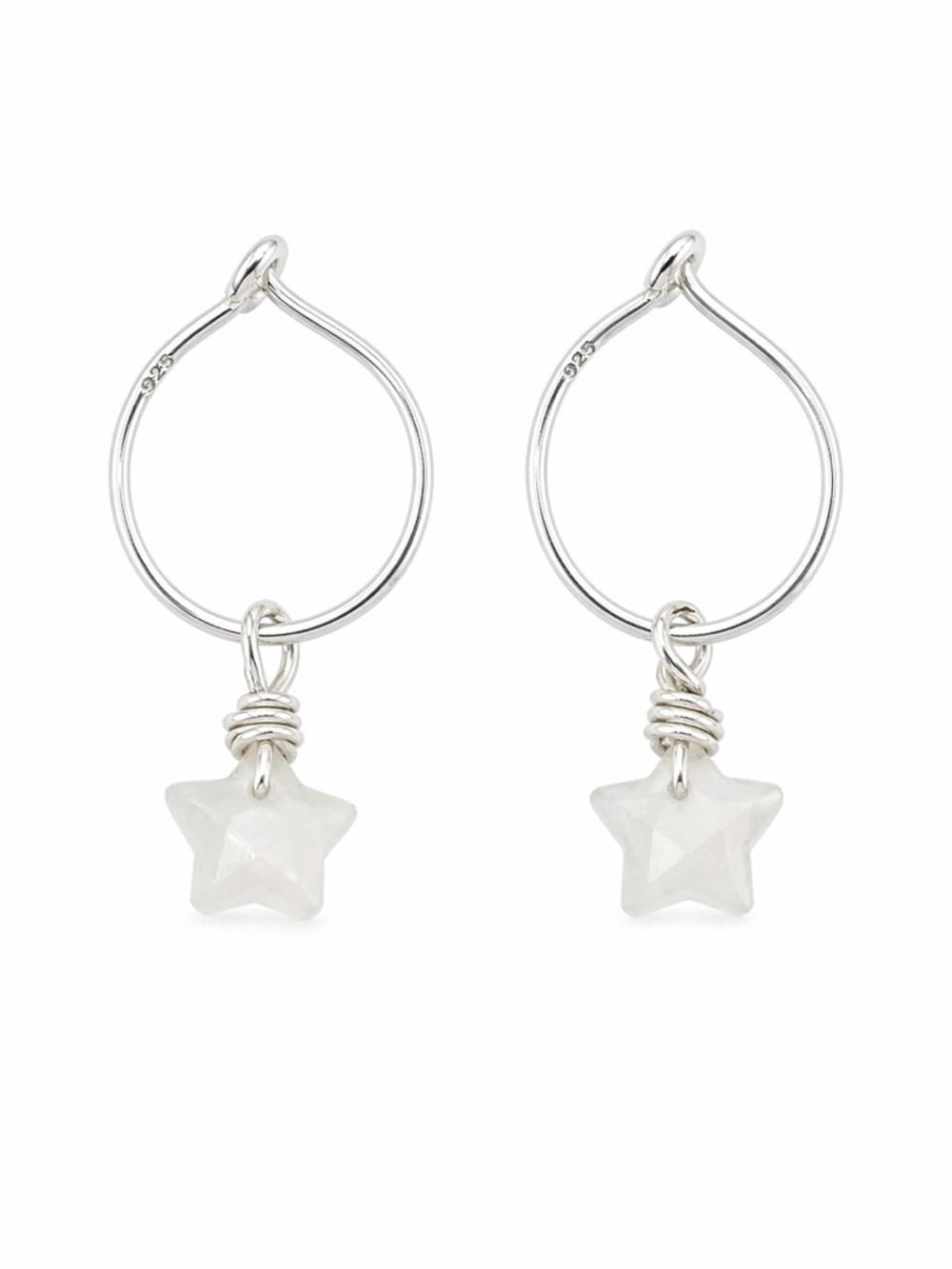 HP222 Moonstone Star Hoops